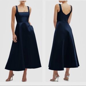 Dessy Collection Navy Midi Dress